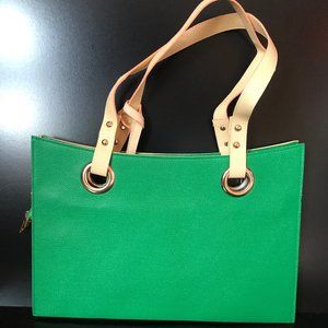 Femina Accordion Laptop Bag with Wristlet - Green